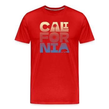 California Pride - Men's Premium Organic T-Shirt - red - Front - Damien (186cm)
