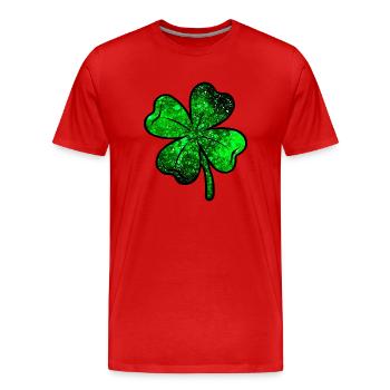 Chance cosmique - T-shirt bio Premium Homme - rouge - Devant - Damien (186cm)