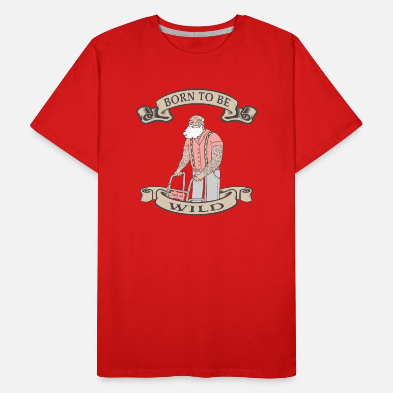 Active senior with walker Men's Premium Organic T-Shirt