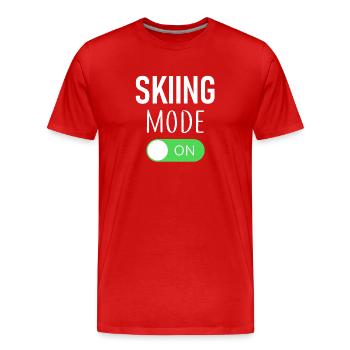 Mode ski activé - Ski - Ski - Itinéraire - T-shirt bio Premium Homme - rouge - Devant - Damien (186cm)