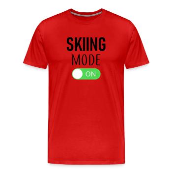 Mode ski activé - Ski - Ski - Itinéraire - T-shirt bio Premium Homme - rouge - Devant - Damien (186cm)