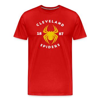 Vintage Cleveland Spiders Baseball - T-shirt bio Premium Homme - rouge - Devant - Damien (186cm)