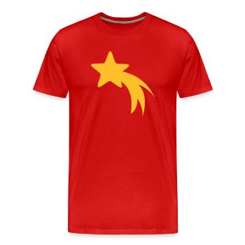 STERNSCHNUPPE - Männer Premium Bio T-Shirt - Rot - Vorne - Damien (186cm)
