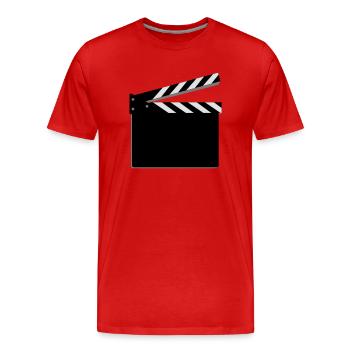 clap cinema - T-shirt bio Premium Homme - rouge - Devant - Damien (186cm)