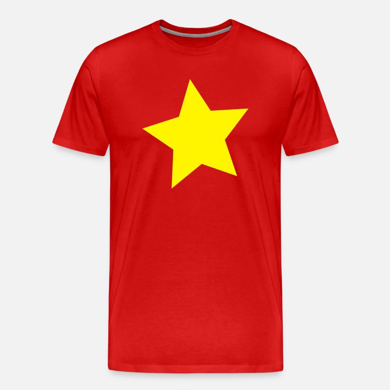 Stern - Männer Premium Bio T-Shirt - Rot