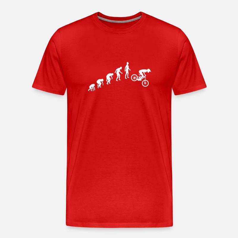 Downhill Evolution - Männer Premium Bio T-Shirt - Rot