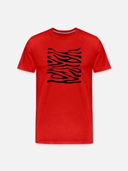 Zebra Print 2 - Men's Premium Organic T-Shirt - red