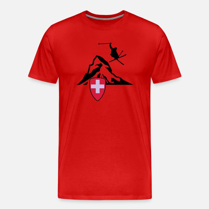 matterhorn schweiz zermatt - Männer Premium Bio T-Shirt - Rot