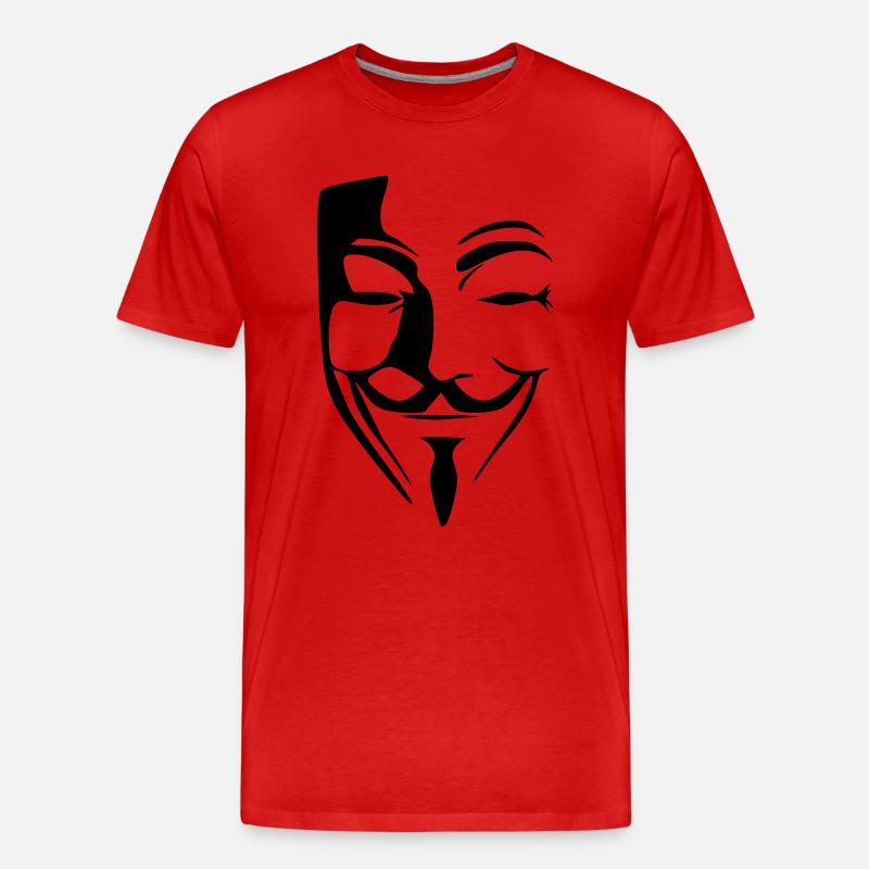 anónimo anonymous - Männer Premium Bio T-Shirt - Rot