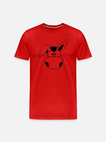 Dummer Esel - Männer Premium Bio T-Shirt - Rot