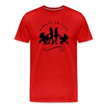 mommys on tour mama - Männer Premium Bio T-Shirt - Rot - Vorne - Damien (186cm)