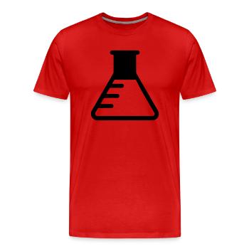 Reagenzglas Icon - Männer Premium Bio T-Shirt - Rot - Vorne - Damien (186cm)