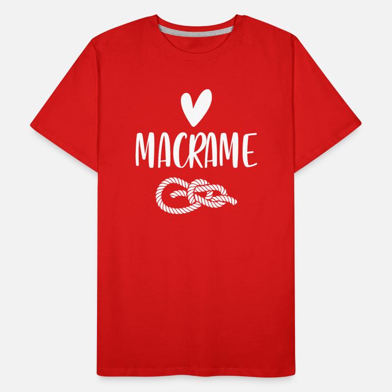 Cool Macramé Art Boho Look Gift Creative Men's Premium Organic T-Shirt