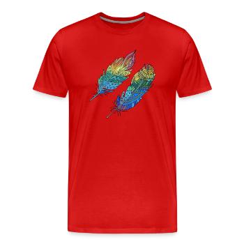 Stylo - T-shirt bio Premium Homme - rouge - Devant - Damien (186cm)