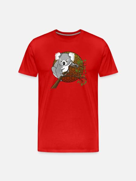 Koala - Männer Premium Bio T-Shirt - Rot