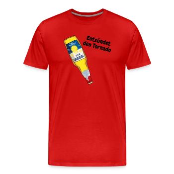 Entzündet den Tornado - Männer Premium Bio T-Shirt - Rot - Vorne - Damien (186cm)
