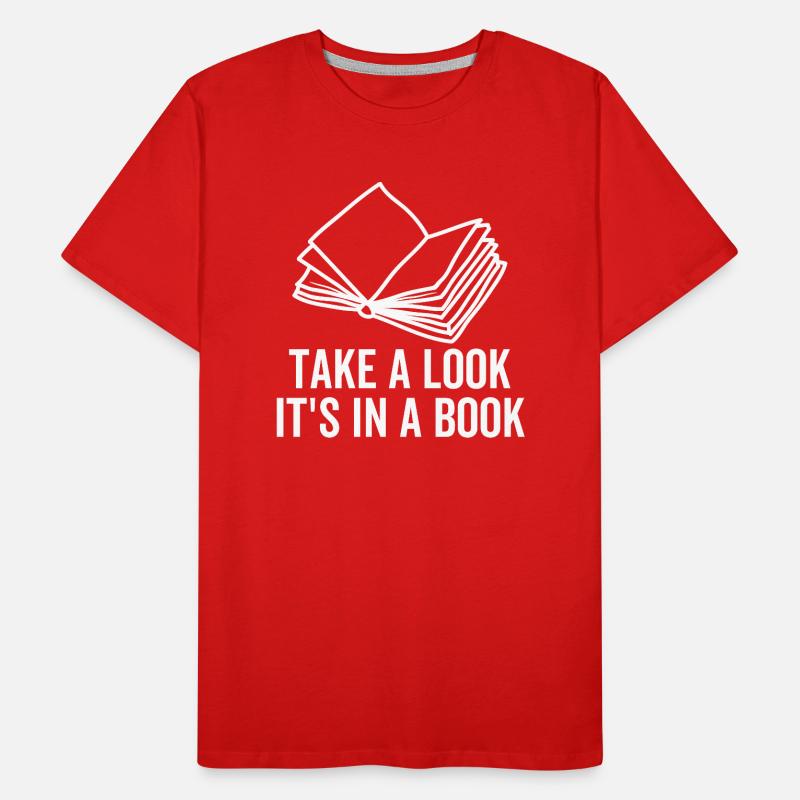 Werfen Sie einen Blick darauf, es ist in einem Buch Männer Premium Bio T-Shirt