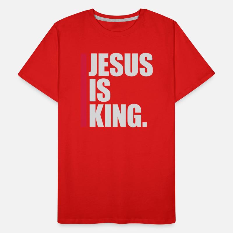 Citation de Jésus est roi T-shirt bio Premium Homme