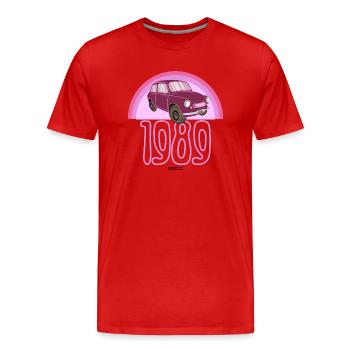 1989 - Men's Premium Organic T-Shirt - red - Front - Damien (186cm)
