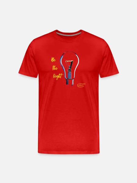 98 - Be the light - T-shirt bio Premium Homme - rouge