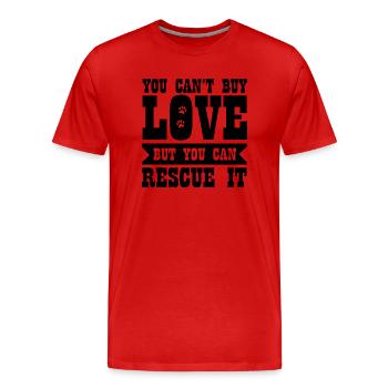 Dog - Men's Premium Organic T-Shirt - red - Front - Damien (186cm)