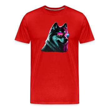 Alaskan Malamute Dogs Alaskan Malamutes - Men's Premium Organic T-Shirt - red - Front - Damien (186cm)