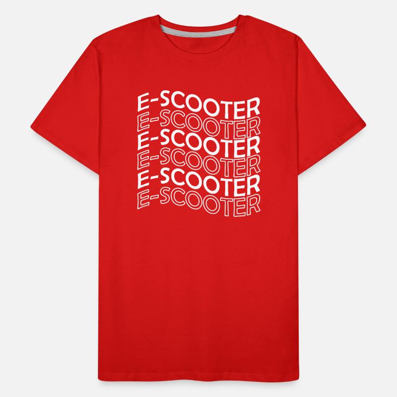 E-Scooter E-Roller Scooter T-shirt bio Premium Homme