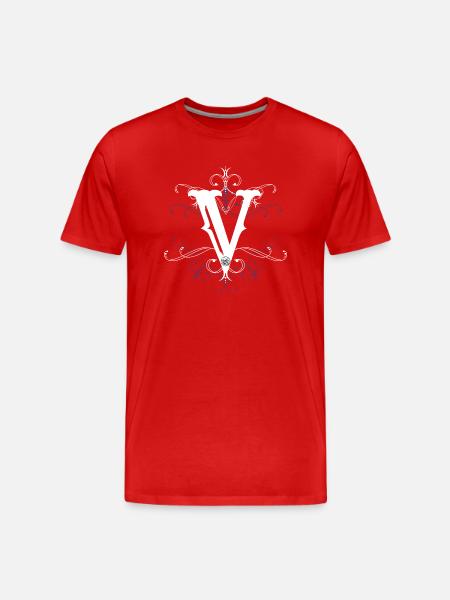 Point V(V)(v) - Men's Premium Organic T-Shirt - red