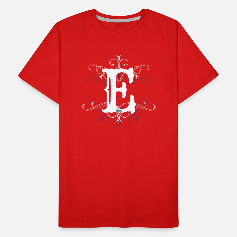 Buchstabe E Buchstabe-E Männer Premium Bio T-Shirt