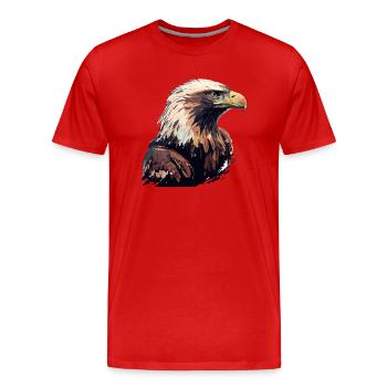 Aigle royal - T-shirt bio Premium Homme - rouge - Devant - Damien (186cm)