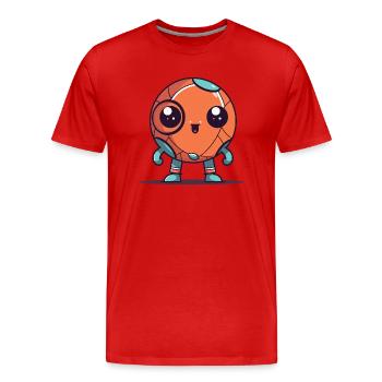 Live balloon - Men's Premium Organic T-Shirt - red - Front - Damien (186cm)