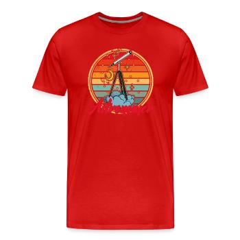Telescope Hobby Astronomy Stars Planets - Men's Premium Organic T-Shirt - red - Front - Damien (186cm)