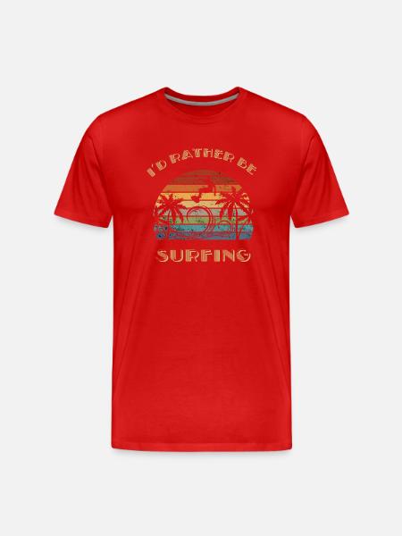 surfing - Men's Premium Organic T-Shirt - red