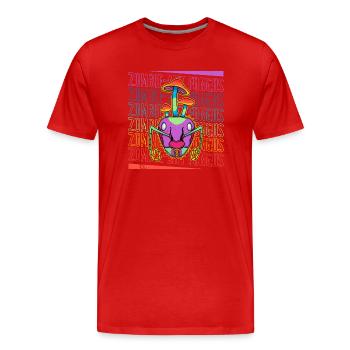 Mushrooms Mycology Ant Zombie Biology Student - Men's Premium Organic T-Shirt - red - Front - Damien (186cm)