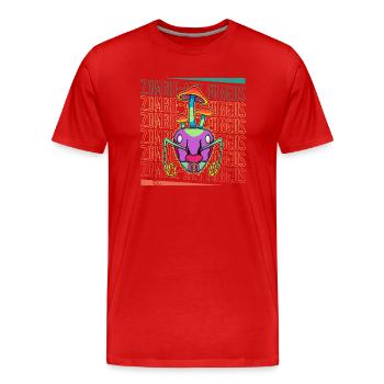 Mushrooms Mycology Ant Zombie Biology Student - Men's Premium Organic T-Shirt - red - Front - Damien (186cm)