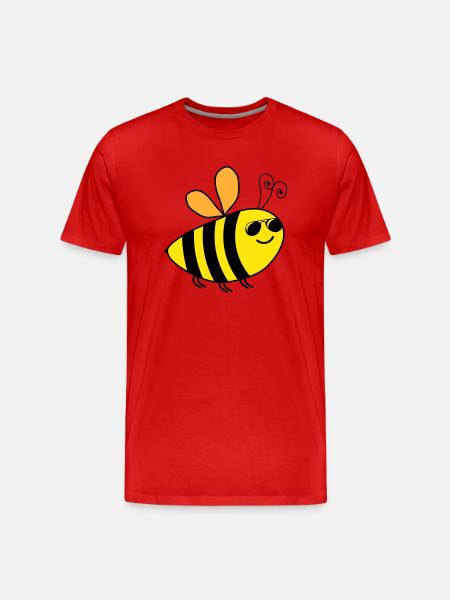 bee - Männer Premium Bio T-Shirt - Rot