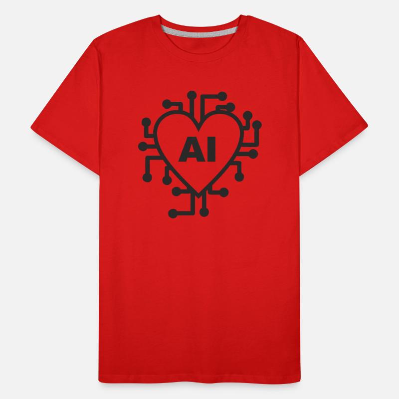 Ich liebe KI Männer Premium Bio T-Shirt