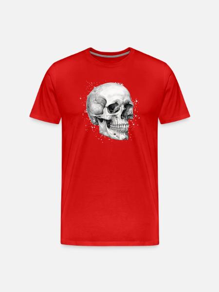 Pencil skull - Men's Premium Organic T-Shirt - red
