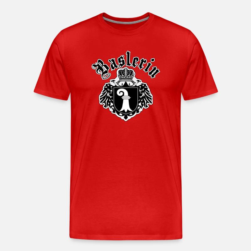 Basler wappen - Männer Premium Bio T-Shirt - Rot