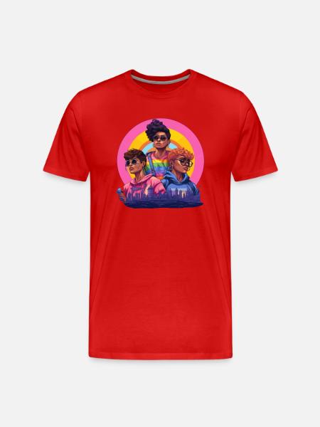 Pride Love - Männer Premium Bio T-Shirt - Rot
