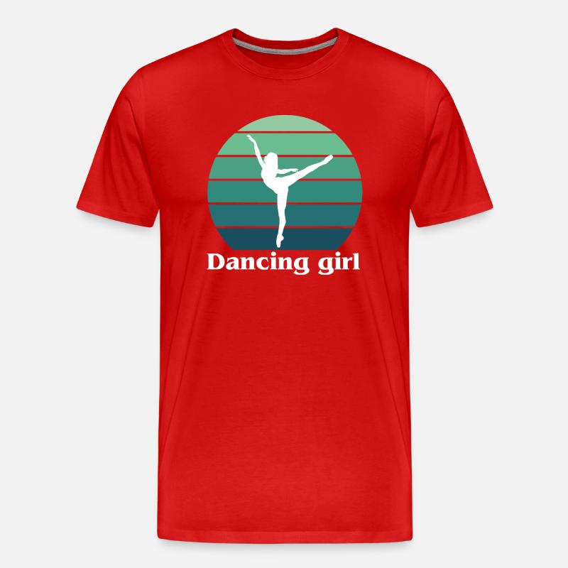 Dancing Dance Music - Männer Premium Bio T-Shirt - Rot