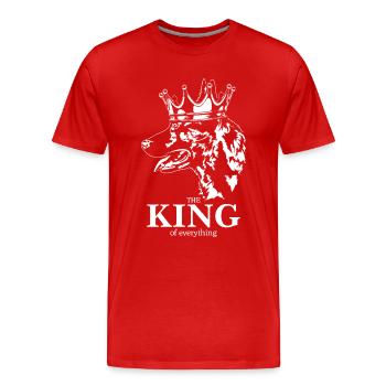 Hollandse Herder King of everything Hund Wilsigns - Männer Premium Bio T-Shirt - Rot - Vorne - Damien (186cm)
