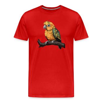 Baby Parrot Bird Macaw Wilderness - Men's Premium Organic T-Shirt - red - Front - Damien (186cm)