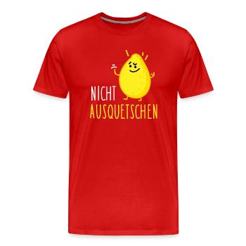 Rebellion einer Zitrone - Männer Premium Bio T-Shirt - Rot - Vorne - Damien (186cm)