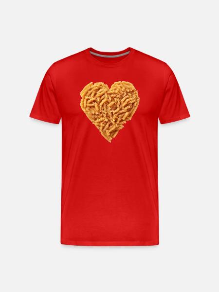 I love ... Pasta - Men's Premium Organic T-Shirt - red