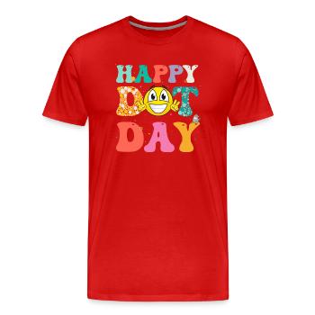 Bonne journée Dot - T-shirt bio Premium Homme - rouge - Devant - Damien (186cm)