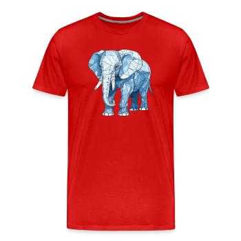 Crystal Elephant no1 - Männer Premium Bio T-Shirt - Rot - Vorne - Damien (186cm)