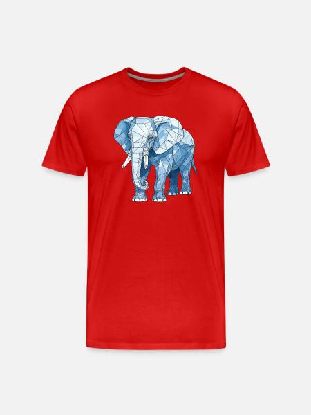 Crystal Elephant no1 - Men's Premium Organic T-Shirt - red