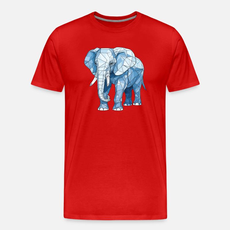 Crystal Elephant no1 - Männer Premium Bio T-Shirt - Rot