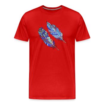 Pen - Men's Premium Organic T-Shirt - red - Front - Damien (186cm)